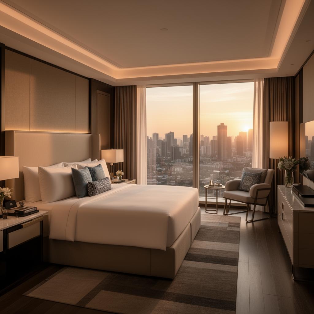 Prémium apartmanhotel hálószoba panorámás kilátással